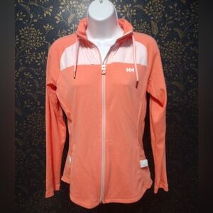 Helly Hansen Bright Bloom Coral and White Zip-Up Vali Jacket